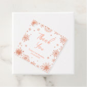 Roos Gouden Sneeuwvlokken Verjaardag Bedankt Bedankjes Labels (In situ)