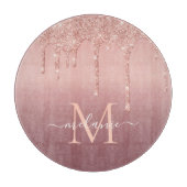 Roos Gouden Snijplank Custom Letter Jouw naam (Voorkant)