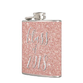 Roos Gouden Sparkle Glitter Klasse van 2018 Afstud Heupfles (Links)