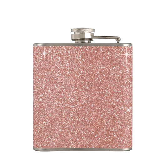 Roos Gouden Sparkle Glitter Klasse van 2018 Afstud Heupfles (Achterkant)