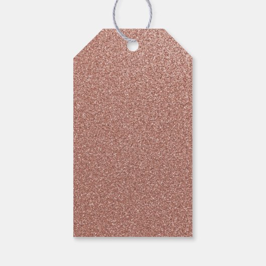 Roos Gouden Sparkle Jurk Quinceanera Labels Cadeaulabel (Achterkant)