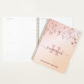 Roos gouden sterren afspraak boek monogram planner (Display)