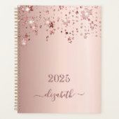 Roos gouden sterren blush roze 2026 planner (Voorkant)