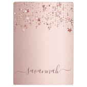 Roos gouden sterren, naam script klembord (Achterkant)