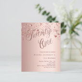 Roos gouden sterren script budget 21e verjaardag (Staand voorkant)