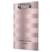 Roos-gouden strepen klembord (Links)