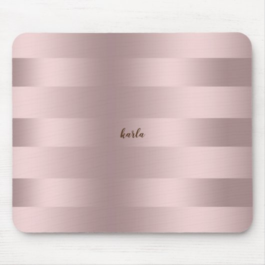 Roos-gouden strepen muismat (Voorkant)