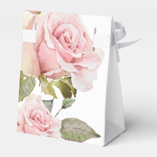 Roos gouden Waterverf bloemen bruiloft dank u Bedankdoosjes (Achterkant)