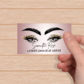 Roos gouden wimpers & wenkbrauwen artiest QR code  Visitekaartje