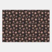 Roos Gouden Winter Sneeuwvlokken op White Pattern Inpakpapier Vel (Voorkant 3)