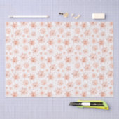 Roos Gouden Winter Sneeuwvlokken op White Pattern Tissuepapier (Craft)