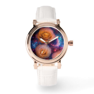 roos gouden  witte band wow mode 85 merk horloge