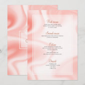 Roos-gouden zachte marmerzirlen menu (Voorkant / Achterkant)