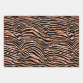 Roos gouden Zebra glitter Inpakpapier Vel (Voorkant 2)