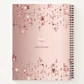 Roos gouden zwarte initialen sterren notitieboek (Achterkant)