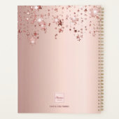 Roos gouden zwarte initialen sterren planner (Achterkant)