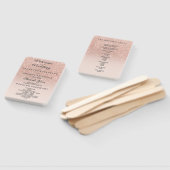 Roos goudfaux glitter roze ombre bruiloft handwaaier (Niet-gemonteerd)