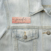 Roos goudflendy trendy script modern naamplaatje (In situ)