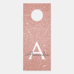 Roos goudflens Glitter Sparkle Monogram