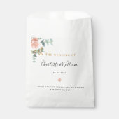 Roos goudflorale eucalyptuselegant bedankzakje (Voorkant)