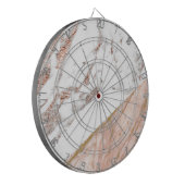 Roos goudfolie boven marmer dartbord (Voorkant Links)