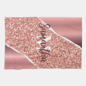 Roos goudfolie glitter theedoek (Horizontaal)