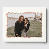 Roos goudfolie grillige leuke bruiloft gastenboek (Achterkant)