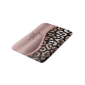 Roos goudfolie luipaard print badmat (Gekanteld)