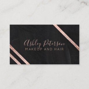 Roos goudgeo-chalkboardhaar make-up typografie visitekaartje