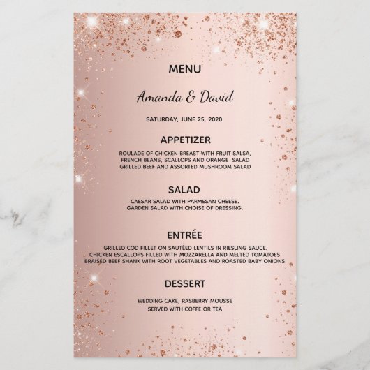 Roos goudglitter  (Voorkant)