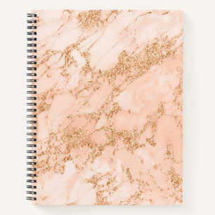 Roos goudglitter abstracte notitieboek