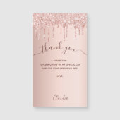 Roos goudglitter druppelt op voor magneten (Voorkant)