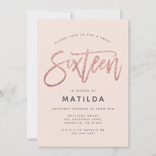 Roos goudglitter foto zoet 16 jaar