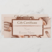 Roos goudglitter make-up salon cadeaubon (Voorkant / Achterkant)