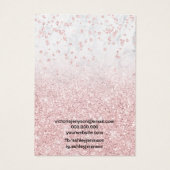 roos goudglitter marmer-keringsscherm visitekaartje (Achterkant)