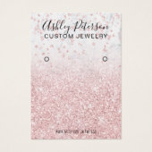 roos goudglitter marmer-keringsscherm visitekaartje (Voorkant)