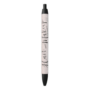 Roos goudglitter marmer ombre make-up name zwarte inkt pen