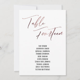 Roos goudhandschriftafel Veertien zetelkaart