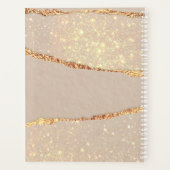 Roos goudmakreel glitter marmer monogram 202 planner (Achterkant)