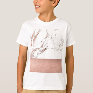 Roos goudmarmer en folie t-shirt