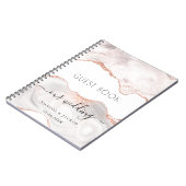 Roos goudmarmer voor het bruiloft van het gastboek notitieboek (Linkerzijde)