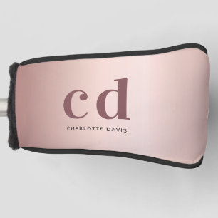 Roos goudmonogram initiaal douanenaam luxe golfheadcover