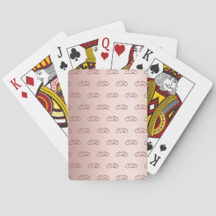 Roos goudmonogram patroon initialen luxueus pokerkaarten