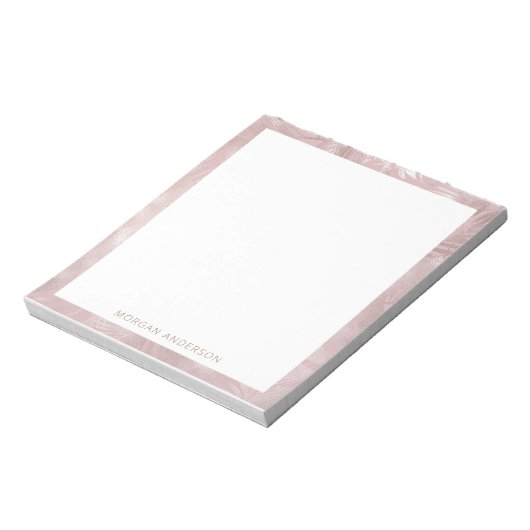 roos goudnevel folie monogram tropische foliën notitieblok (Gedraaid)