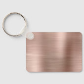 Roos goudolierecthoek met moderne handtekening sleutelhanger (Achterkant)