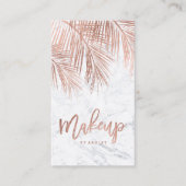 Roos goudpalmbladerblauw visitekaartje (Voorkant)