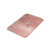 Roos goudpenseel Glitter Monogram Badmat (Gekanteld)