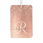 Roos goudpenseel Glitter Monogram Luchtverfrisser (Achterkant)