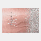 Roos goudpenseel Glitter Monogram Theedoek (Horizontaal)