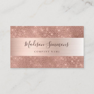 Roos goudpenseel glitter Sparkle Script Visitekaartje